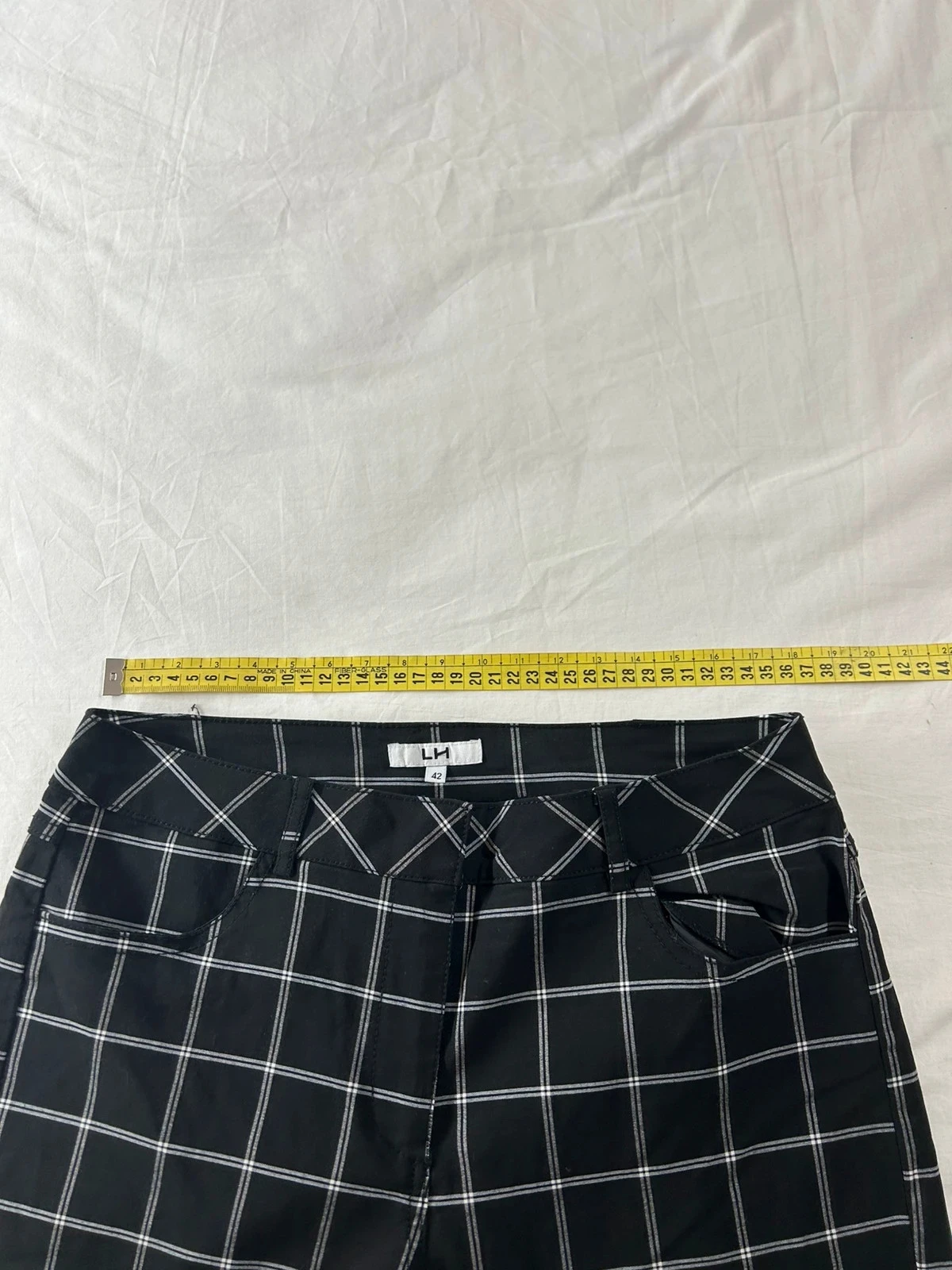 Black and white plaid straight leg pants La Halle – photo 5